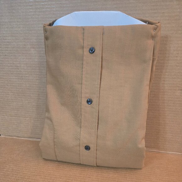 SOLD!St. John's Bay Men's Big and Tall Long Sleeve Button Down 2XLXT Taffy Brown - Picture 2 of 6